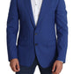 Dolce & Gabbana Exquisite Blue Wool Martini Blazer Jacket