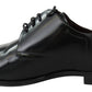 Dolce & Gabbana Elegant Black Leather Derby Shoes