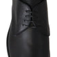 Dolce & Gabbana Elegant Black Leather Derby Dress Shoes