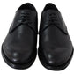 Dolce & Gabbana Elegant Black Leather Derby Dress Shoes