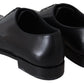 Dolce & Gabbana Elegant Black Leather Derby Dress Shoes