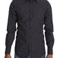 Dolce & Gabbana Elegant Polka Dot Men's Long Sleeve Shirt