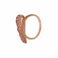 Nialaya Elegant Pink Gold CZ Crystal Ring