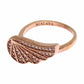 Nialaya Elegant Pink Gold CZ Crystal Ring