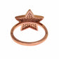 Nialaya Dazzling Pink Gold Plated Sterling Silver CZ Ring