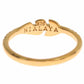 Nialaya Elegant Gold Plated Sterling Silver CZ Ring