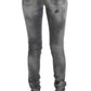 John Galliano Chic Gray Slim Fit Designer Jeans