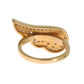 Nialaya Glamorous Gold Plated Crystal Ring