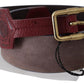 GF Ferre Elegant Brown Leather Belt with Gold Buckle