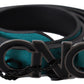 Costume National Chic Blue Green Leather Fashion Belt