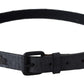 Ermanno Scervino Chic Black Leather Waist Belt