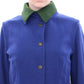 Andrea Incontri Elegant Blue Wool Jacket with Removable Collar