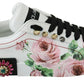 Dolce & Gabbana Floral Crystal-Embellished Leather Sneakers