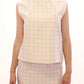 Andrea Incontri Chic White Sleeveless Cotton Shirt Top