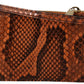 Dolce & Gabbana Elegant Python Patterned Leather Wristlet