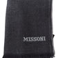 Missoni Elegant Wool Scarf with Signature Embroidery