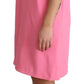 Dolce & Gabbana Elegant Pink Shift Knee Length Dress