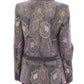 Roberto Fragata Chic Silk Floral One-Button Blazer