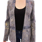 Roberto Fragata Chic Silk Floral One-Button Blazer