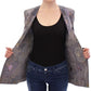 Roberto Fragata Chic Silk Floral One-Button Blazer