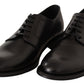 Dolce & Gabbana Elegant Black Leather Formal Derby Shoes