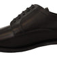 Dolce & Gabbana Elegant Black Leather Formal Derby Shoes