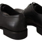 Dolce & Gabbana Elegant Black Leather Derby Shoes