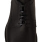 Dolce & Gabbana Elegant Black Leather Derby Shoes