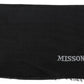 Missoni Elegant Black Wool Scarf with Fringes