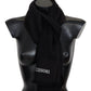 Missoni Elegant Black Wool Scarf with Logo Embroidery