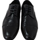 Dolce & Gabbana Elegant Black Leather Formal Derby Shoes