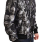 Dolce & Gabbana Elegant Black Bomber Jacket with Silver Details