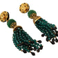 Dolce & Gabbana Elegant Crystal Drop Clip-On Earrings