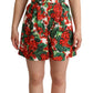 Dolce & Gabbana Chic Red Geranium Print Sleeveless Jumpsuit