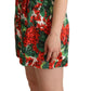 Dolce & Gabbana Chic Red Geranium Print Sleeveless Jumpsuit