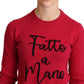 Dolce & Gabbana Chic Pink Cashmere Blend Crewneck Pullover