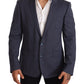 Dolce & Gabbana Elegant Blue Wool Martini Blazer Jacket