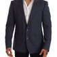 Dolce & Gabbana Elegant Blue Wool Martini Blazer Jacket