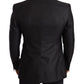 Dolce & Gabbana Elegant Black Metallic Slim Fit Blazer Jacket