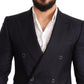 Dolce & Gabbana Elegant Navy Cashmere Silk Blend Blazer