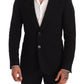 Dolce & Gabbana Elegant Slim Fit Black Cotton Blazer