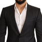 Dolce & Gabbana Elegant Gray Check Martini Blazer