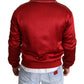 Dolce & Gabbana Sumptuous Silk Red Bomber Jacket