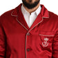 Dolce & Gabbana Sumptuous Silk Red Bomber Jacket