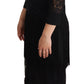 Dolce & Gabbana Elegant Lace Midi Dress in Black