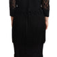 Dolce & Gabbana Elegant Lace Midi Dress in Black