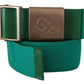 GF Ferre Elegant Green Adjustable Cotton Belt