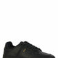 Saint Laurent Elegant Black Low-Top Leather Sneakers