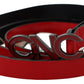 Costume National Chic Red Leather Waist Belt with Black-Tone Buckle