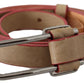 Costume National Beige Leather Fashion Belt